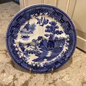 Sterling Blue Willow Grill Plate